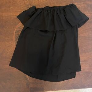 Elegant Black strapless Shirt